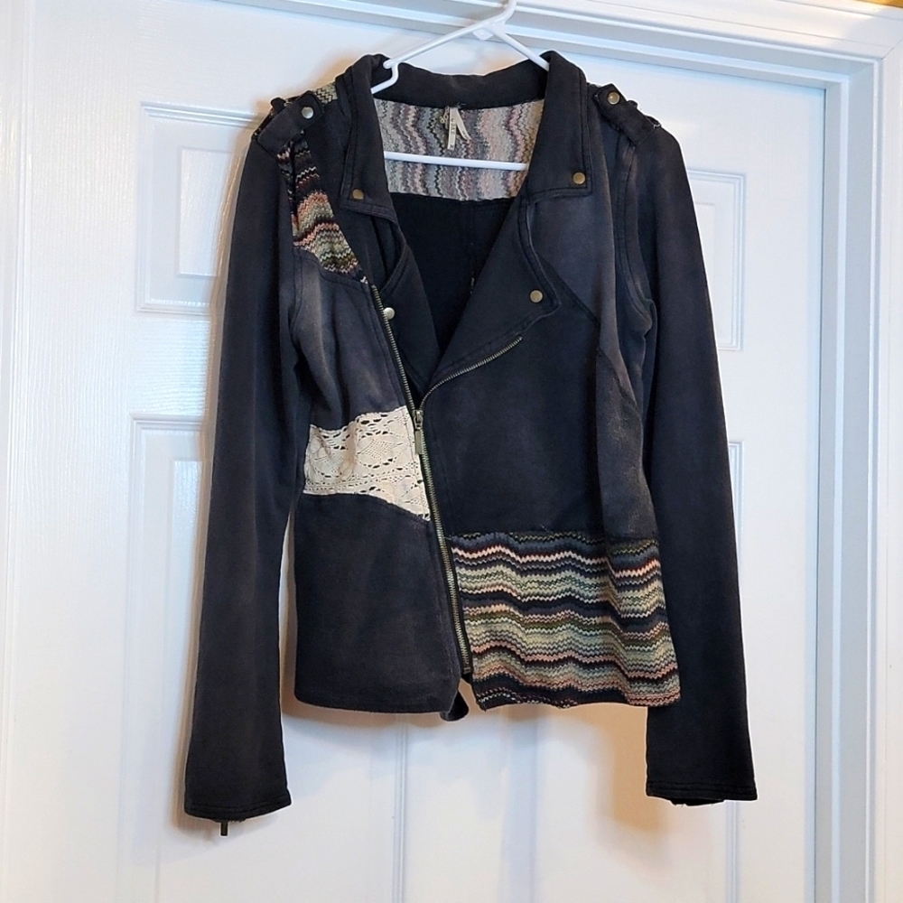 Bke mixed fabric jacket